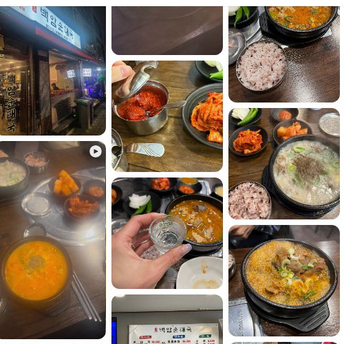 Mejor blood sausage soup en Hongdae - 당인리 백암순대국