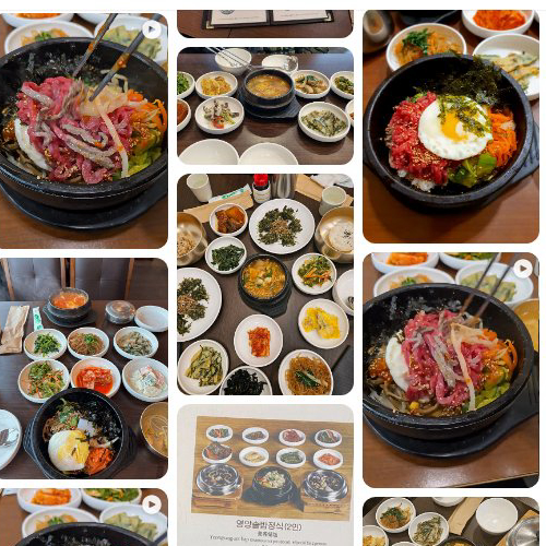 Best Mixed Rice with Vegetables and Meat in Shinchon - Gohyang Jeonju Bibimbap Hyundai Department Store Sinchon Branch