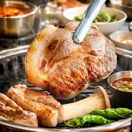 Mejor Grilled Pork Belly en Jeju City - 금돈가 제주 애월해안도로 본점