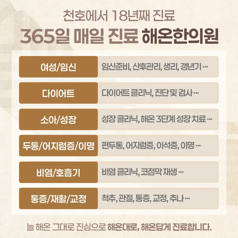 Haehon Korean Medicine Clinic Gangdong Cheonho Main Branch